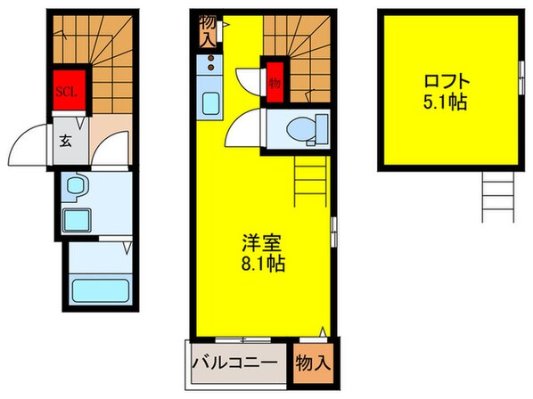 シャルムテラス下新庄の物件間取画像